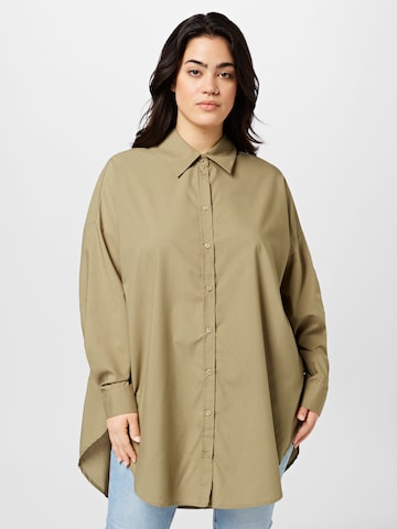 ONLY Carmakoma Bluse 'TIM' i beige: forside