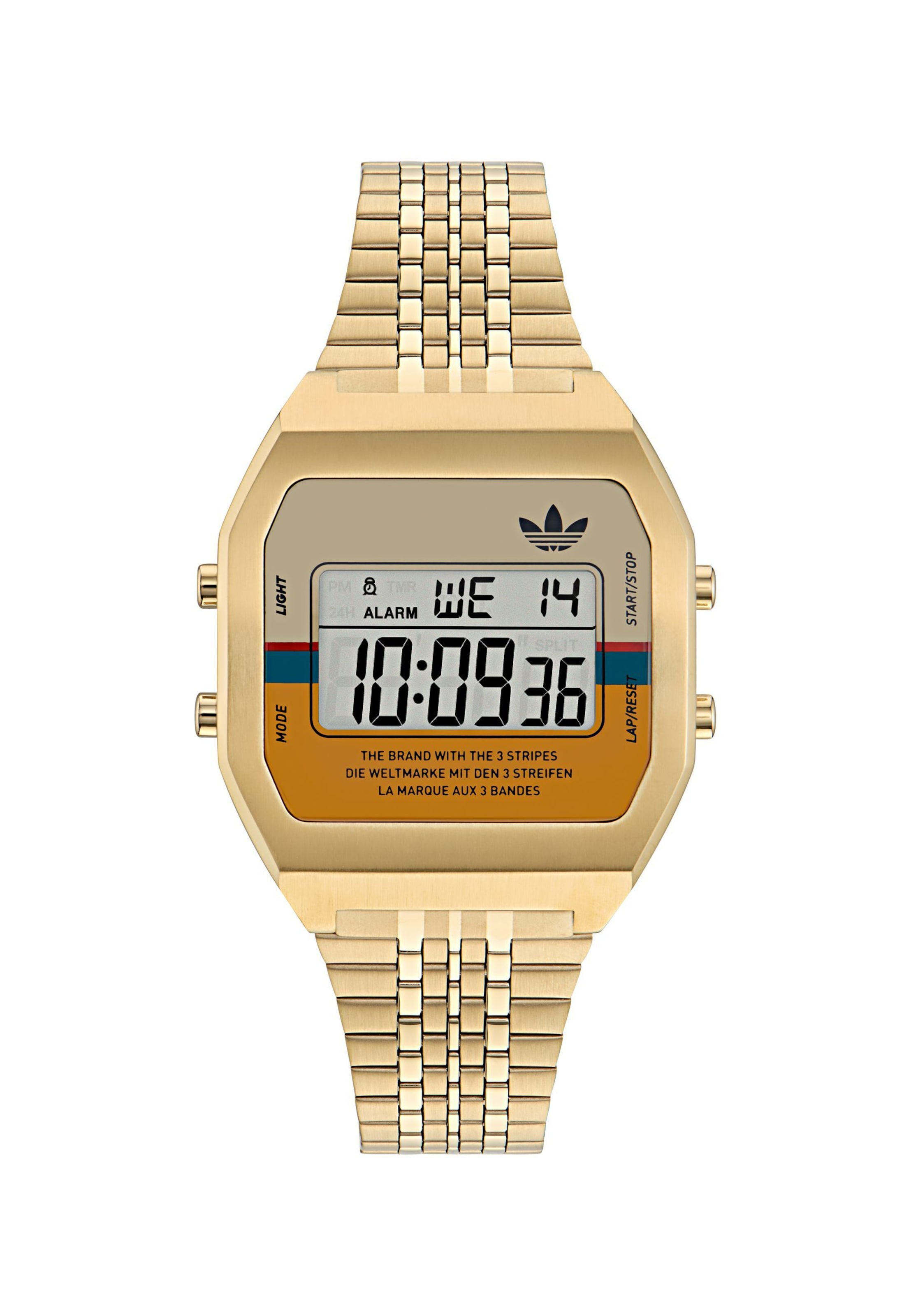 ADIDAS ORIGINALS Digitalur i guld: forside