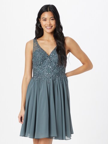 Robe de cocktail Laona en vert : devant