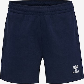 Hummel Sportshorts 'TRAVEL' in Blau: Vorderseite