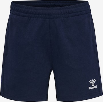 Hummel Regular Workout Pants 'TRAVEL ' in Blue: front