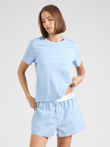 Calvin Klein Underwear Шорти в синьо: отпред