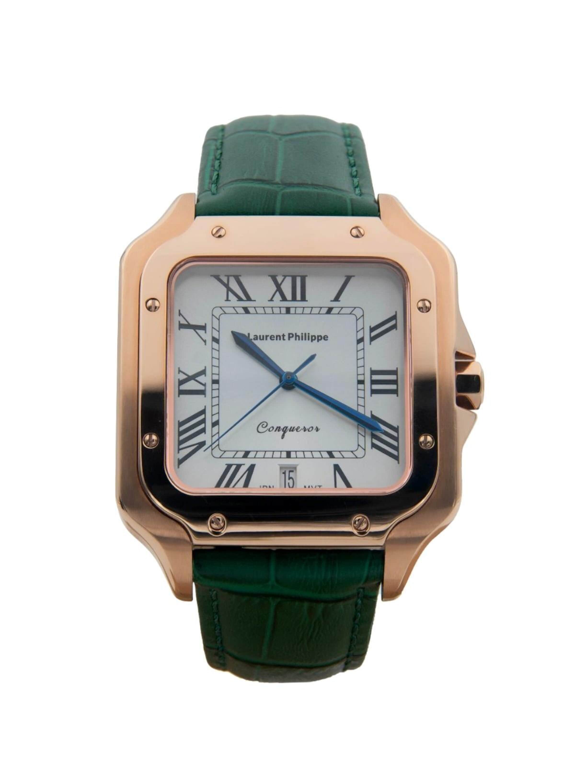 Laurent Philippe - Reloj analógico 'Conqueror Spirit of the Rose – Tsavorite Temptation' en verde: frente