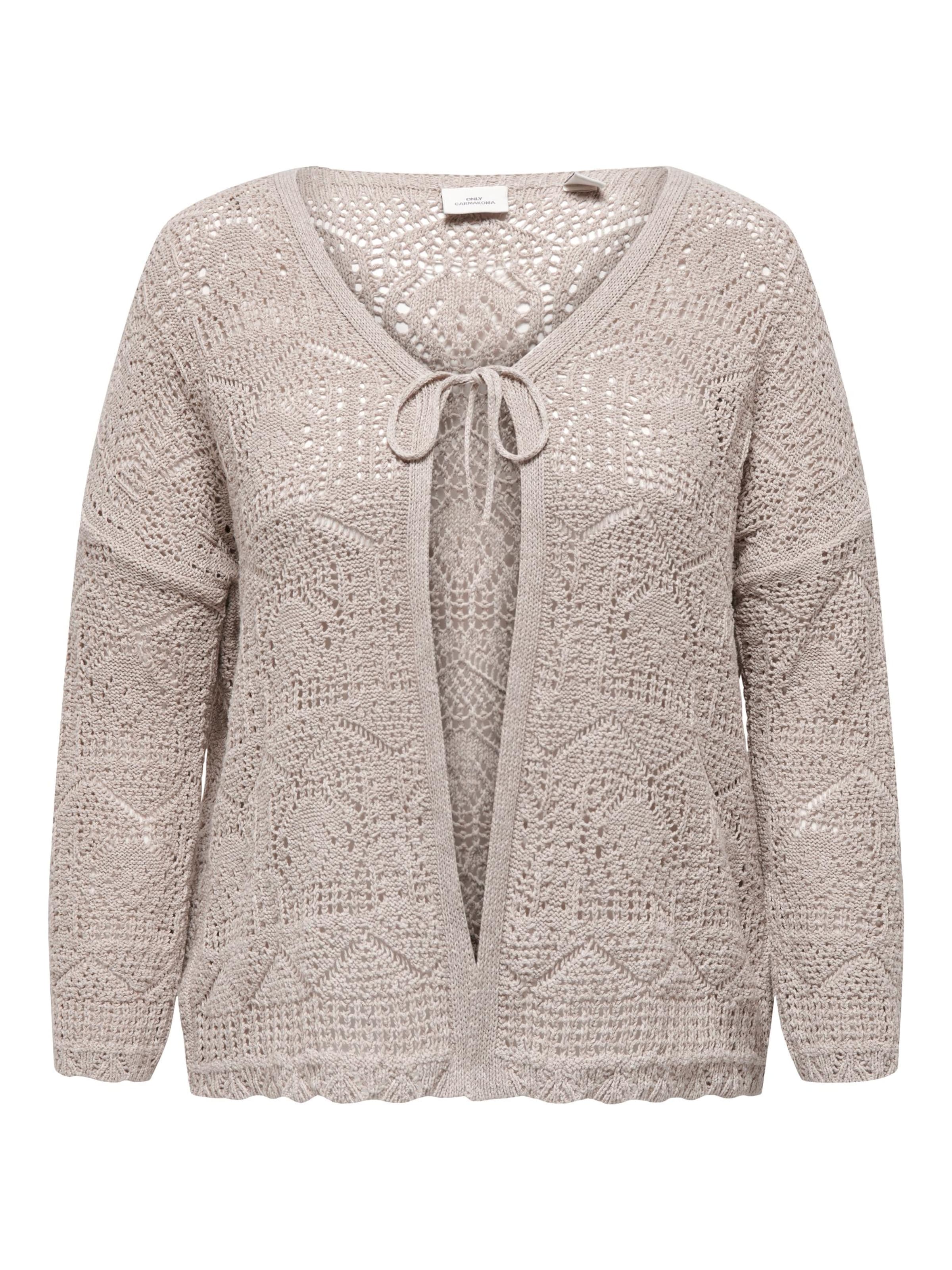 bēšs ONLY Carmakoma Adīta jaka: no priekšpuses