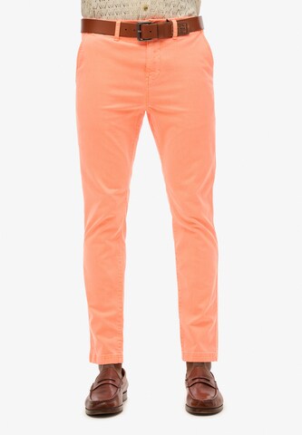 Superdry Slimfit Chino in Oranje: voorkant