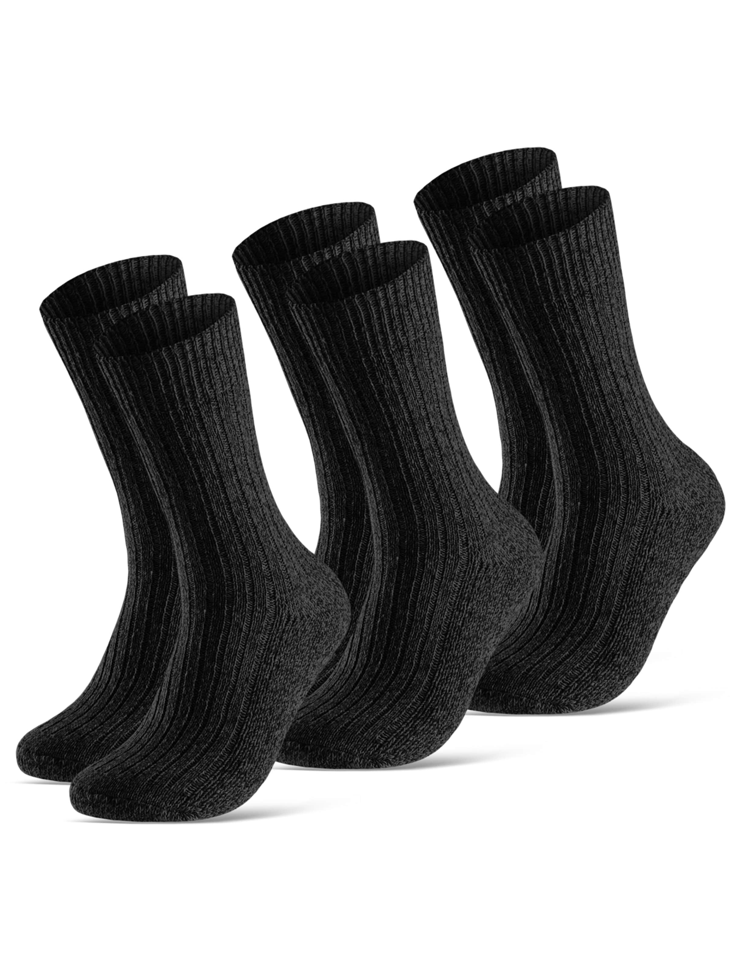 sockenkauf24 Skarpety 'Norweger Wollsocken' w kolorze czarny