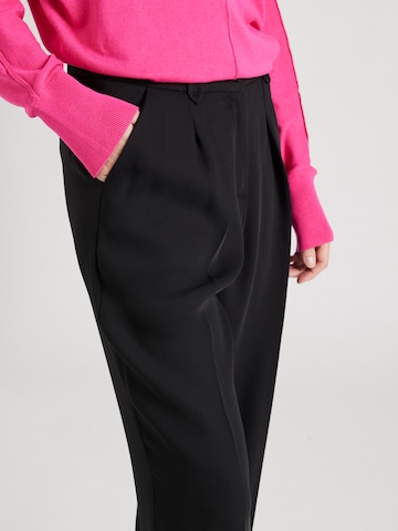 MORE & MORE Regular Pleat-Front Pants in Black