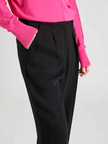 MORE & MORE Regular Pleat-front trousers in Black