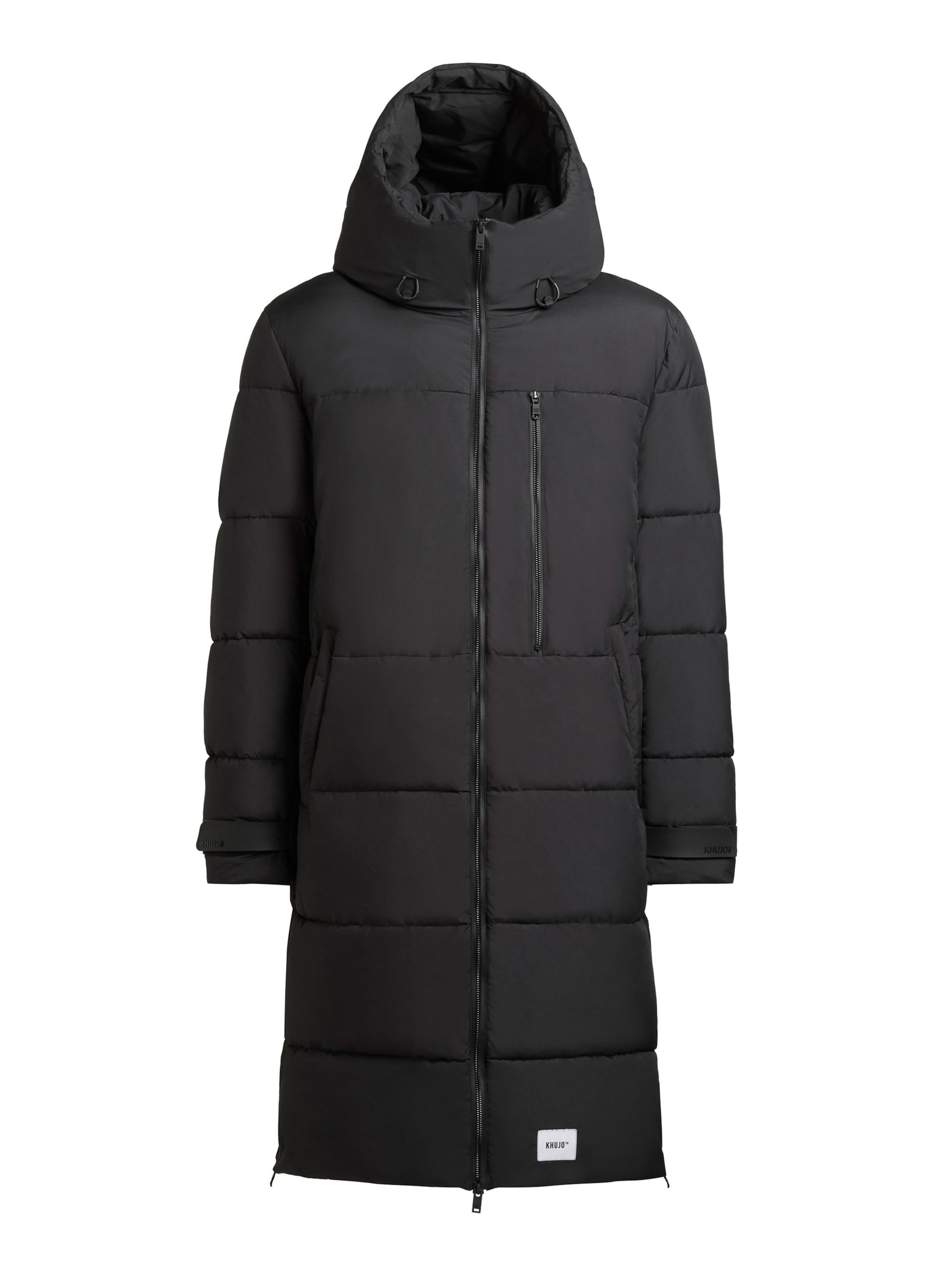 khujo Χειμερινό παλτό 'Siram2' σε μαύρο: μπροστά
