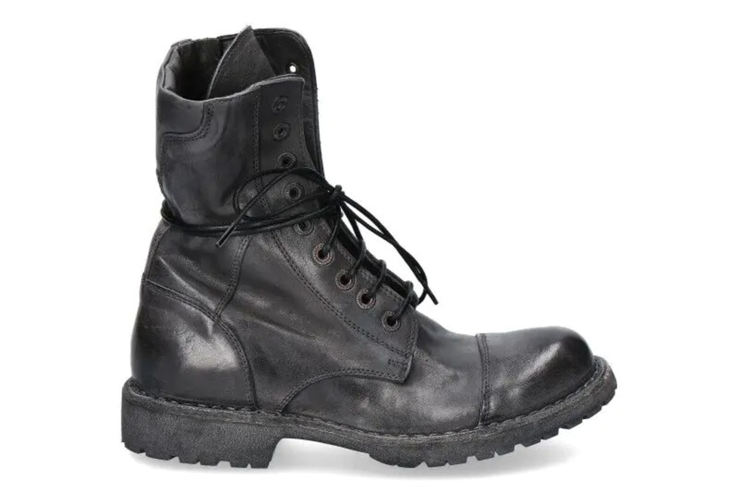 MOMA Lace-Up Ankle Boots in Grey