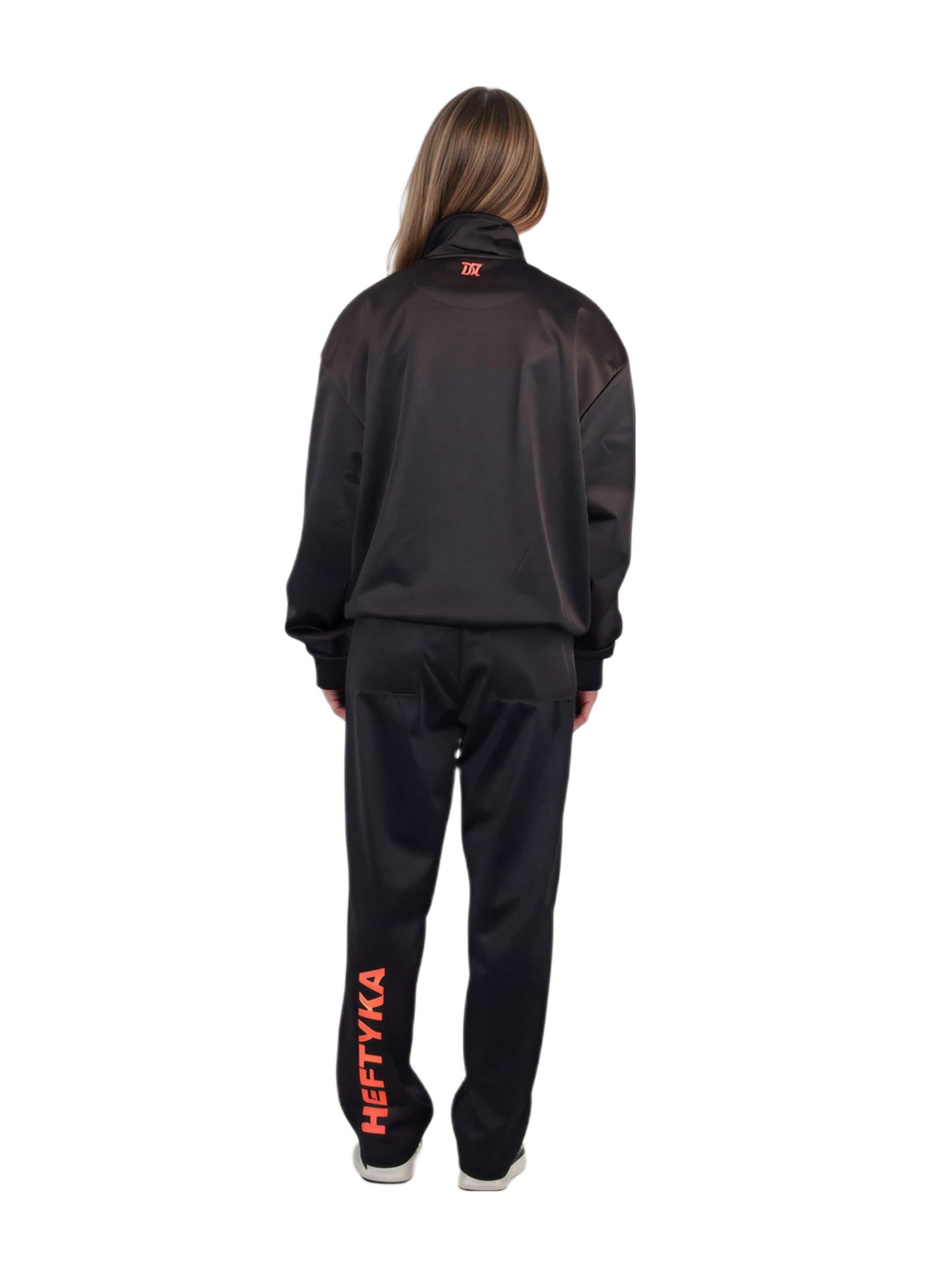 HEFTYKA Athletic Jacket 'TRACK JACKET OR' in Black
