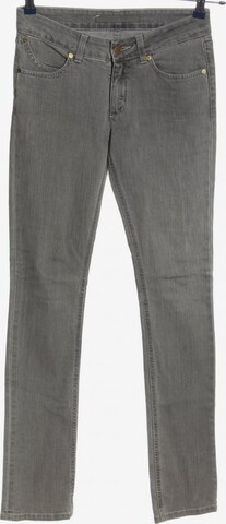 Superfine Straight-Leg Jeans in 27-28 in Grey: front