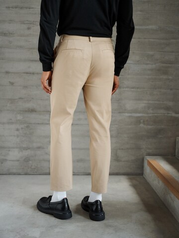 DAN FOX APPAREL Slim fit Chino Pants 'Essential' in Beige