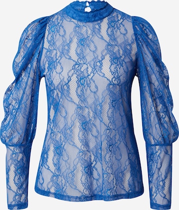 co'couture Blouse 'Leena' in Blauw: voorkant