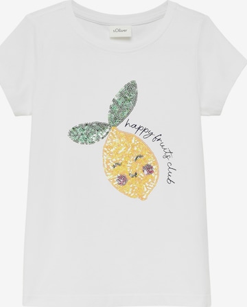 T-Shirt s.Oliver en blanc : devant
