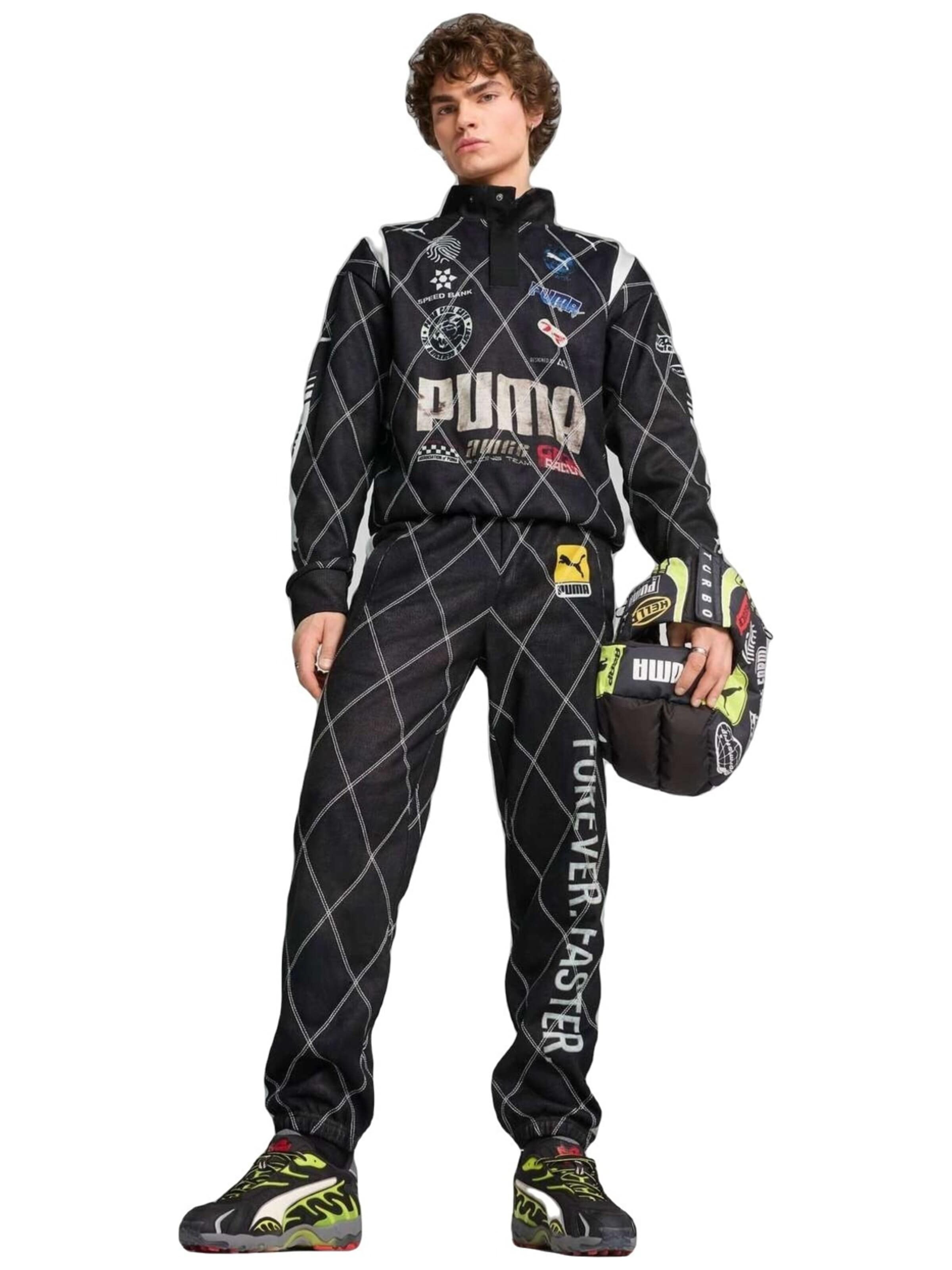 regular Pantaloni sportivi 'Puma X Aap Rocky Distressed Sweat Pant' di PUMA in nero: frontale