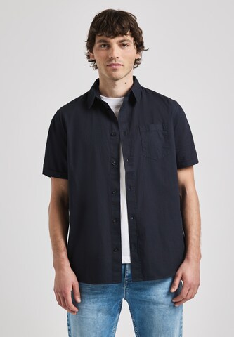 Street One MEN Regular fit Button Up Shirt in Blue: front