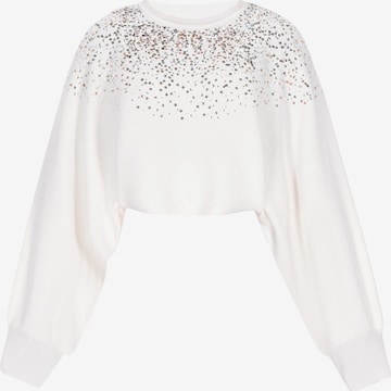 Pull-over faina en blanc : devant