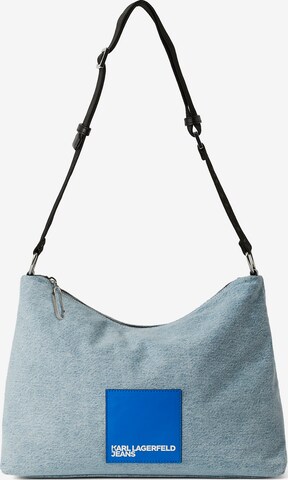 KARL LAGERFELD JEANS - Bolso de hombro en azul: frente