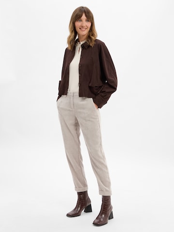 Cambio Regular Pleat-front trousers ' Krystal ' in White