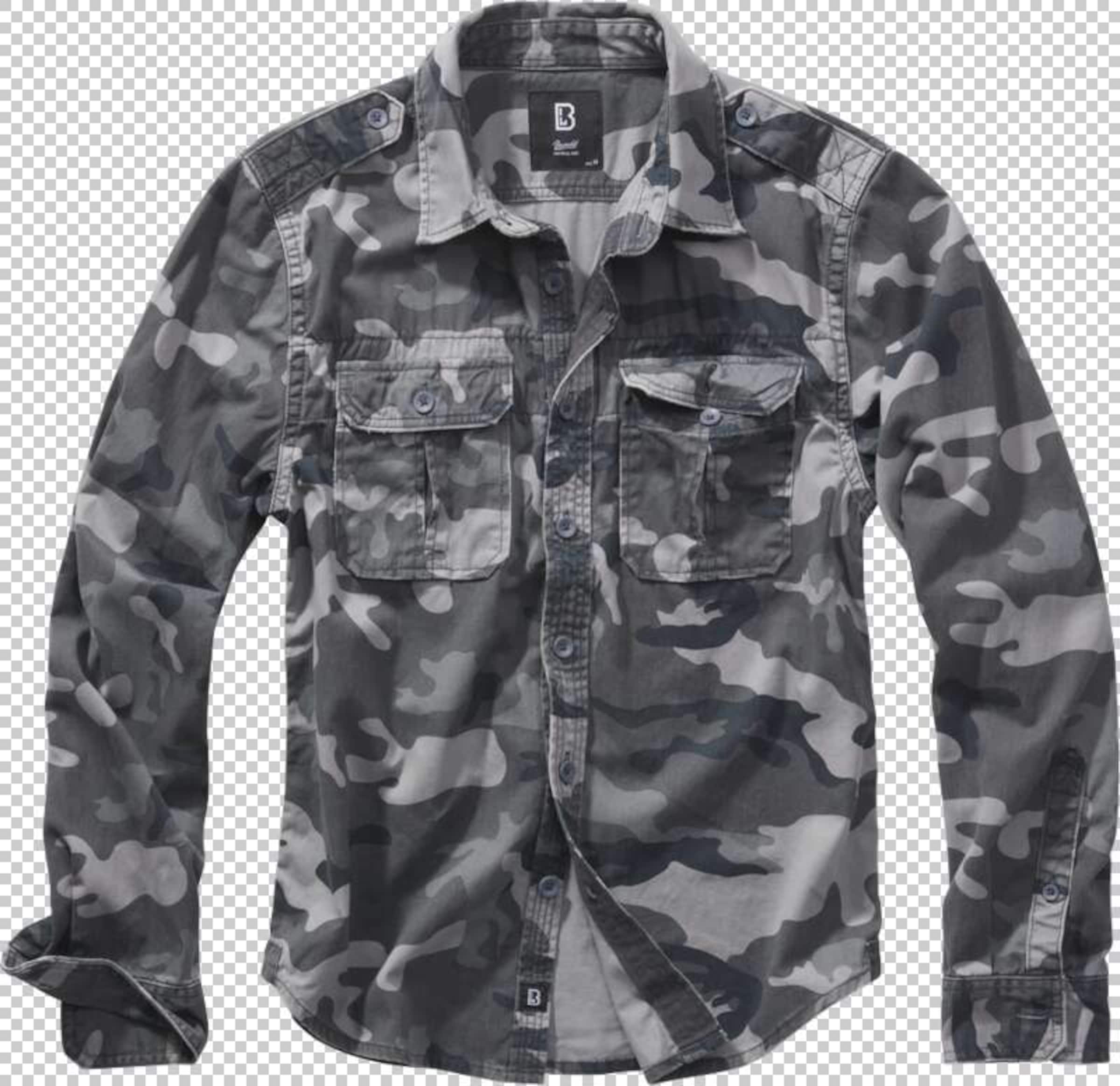 Coupe regular Chemise Brandit en gris : devant