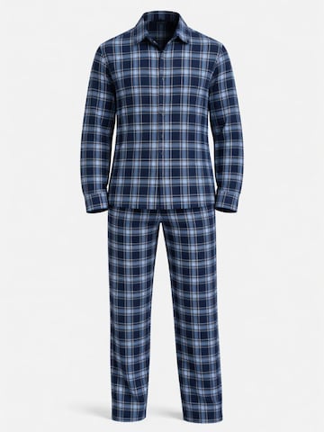 PANTONECLO Pyjama lang 'Pantoneclo Men’s Nightwear Set' in Blauw: voorkant
