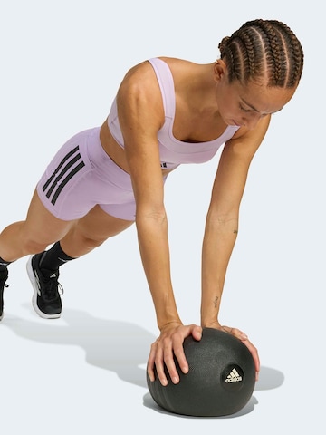 ADIDAS PERFORMANCE Skinny Sportbroek 'Optime' in Lila: voorkant