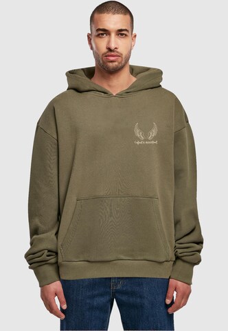 Merchcode Sweatshirt 'Cupid´s Assistant' in Groen: voorkant