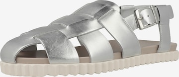 Sandales 'Alice' Voile blanche en argent : devant