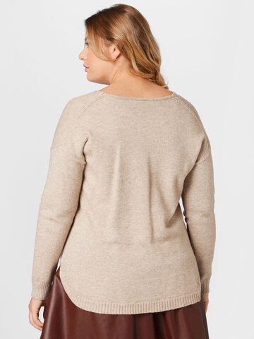 ONLY Carmakoma Sweater 'Margareta' in Brown