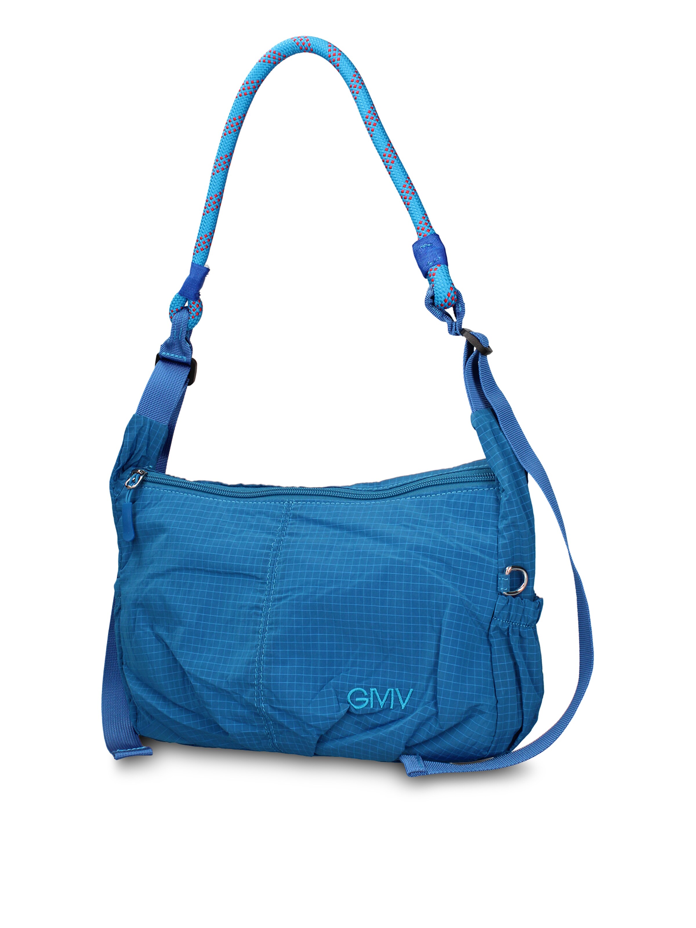 Borsa a spalla 'Borsa a Spalla Donna Gianmarco Venturi Pelle Vegana PU con Zip' di GianMarco Venturi in blu