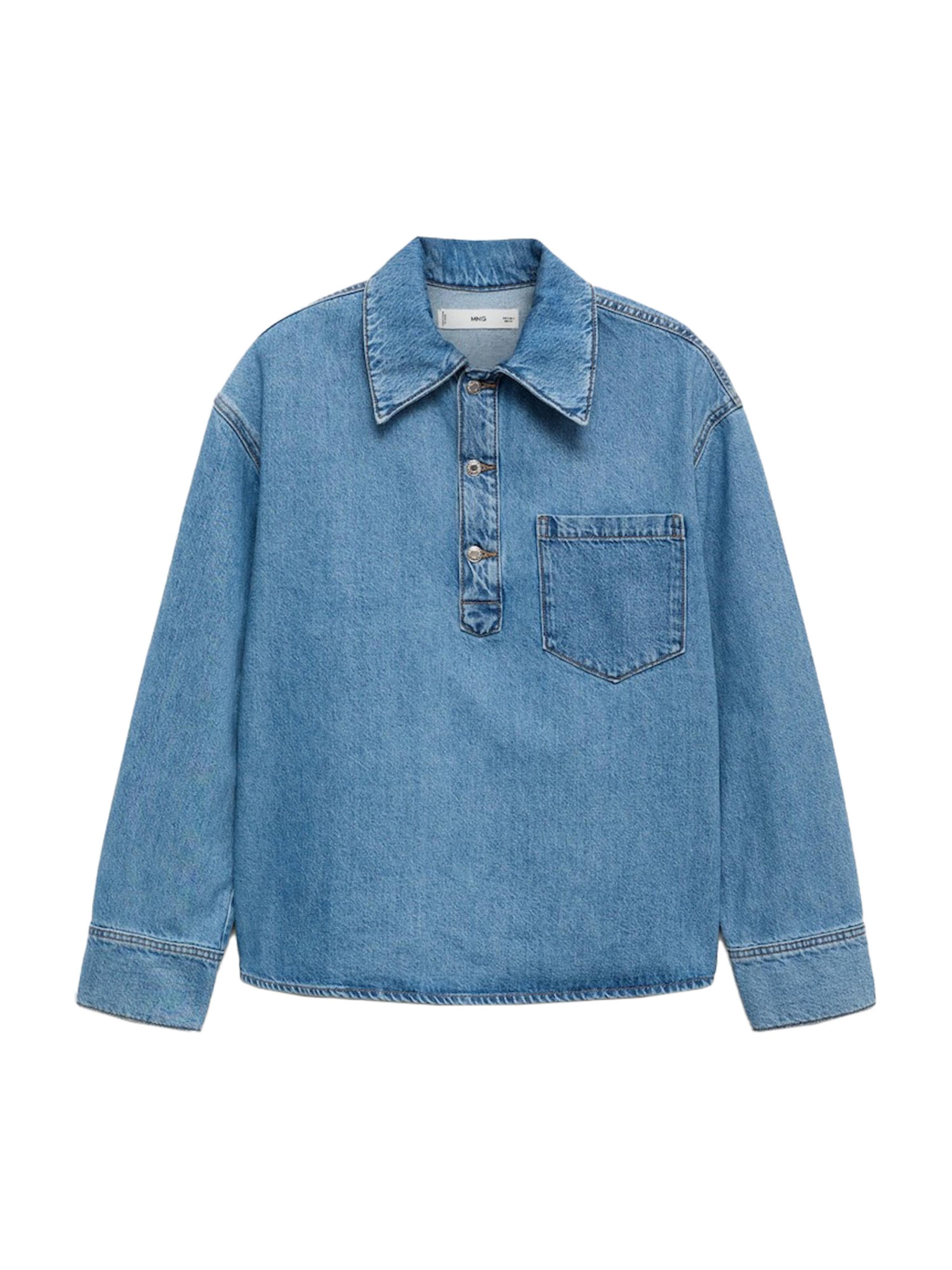 MANGO Blus 'DANILA' i blå: framsida