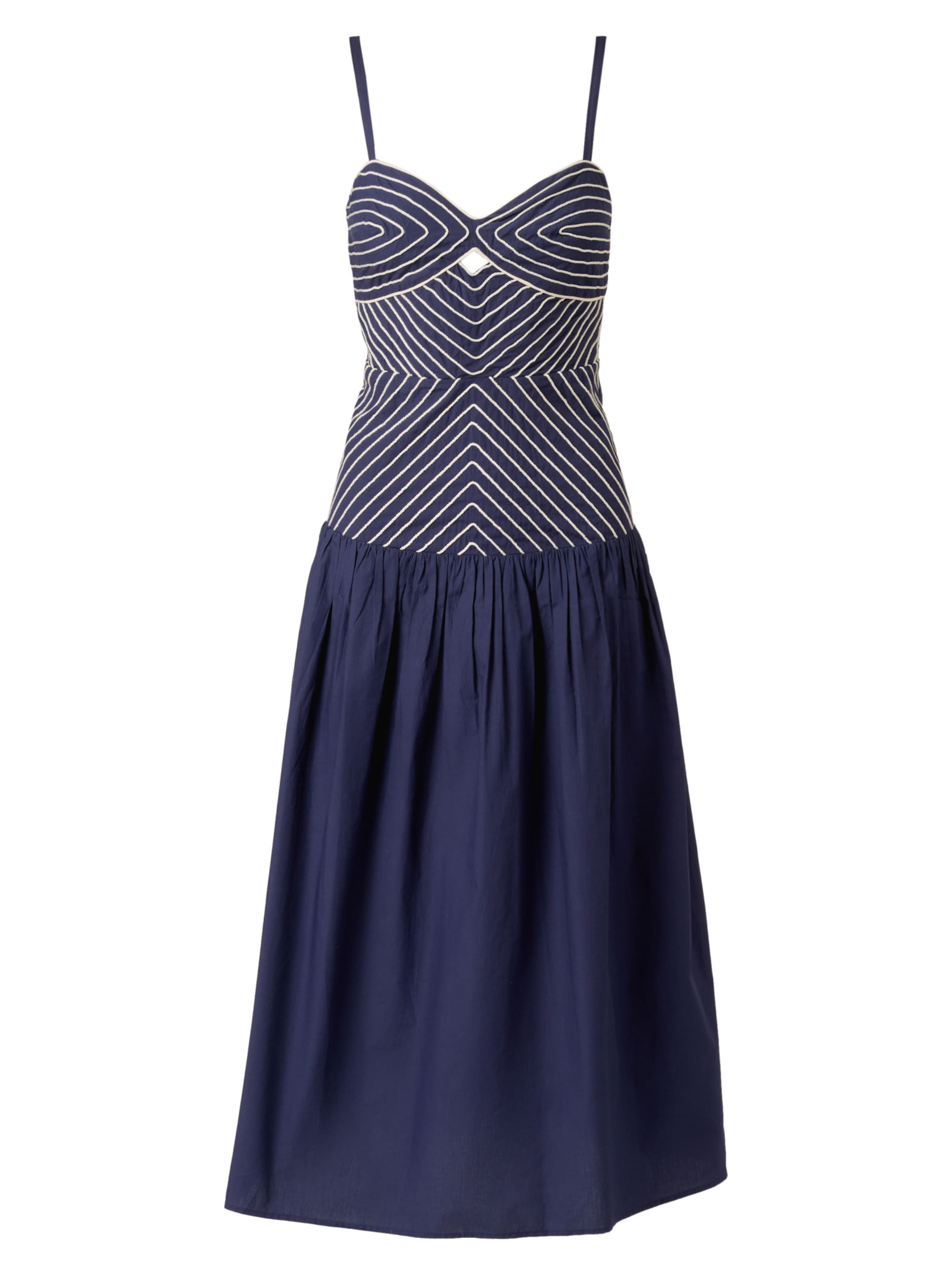 Adrianna Papell Zomerjurk 'Drop Waist Midi Dress' in Blauw: voorkant