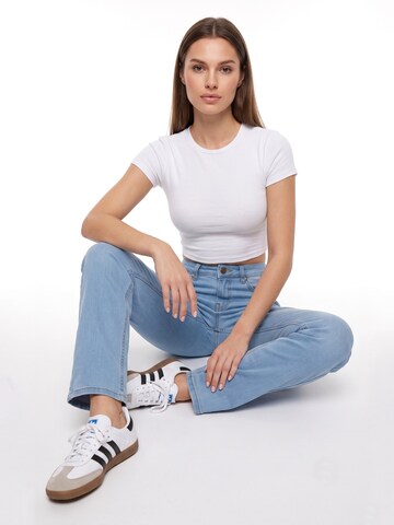 ESRA Regular Jeans 'Straight Leg Jeans aus extra weicher Baumwolle'‌‌‌‌‌‌‌‌ in Blau