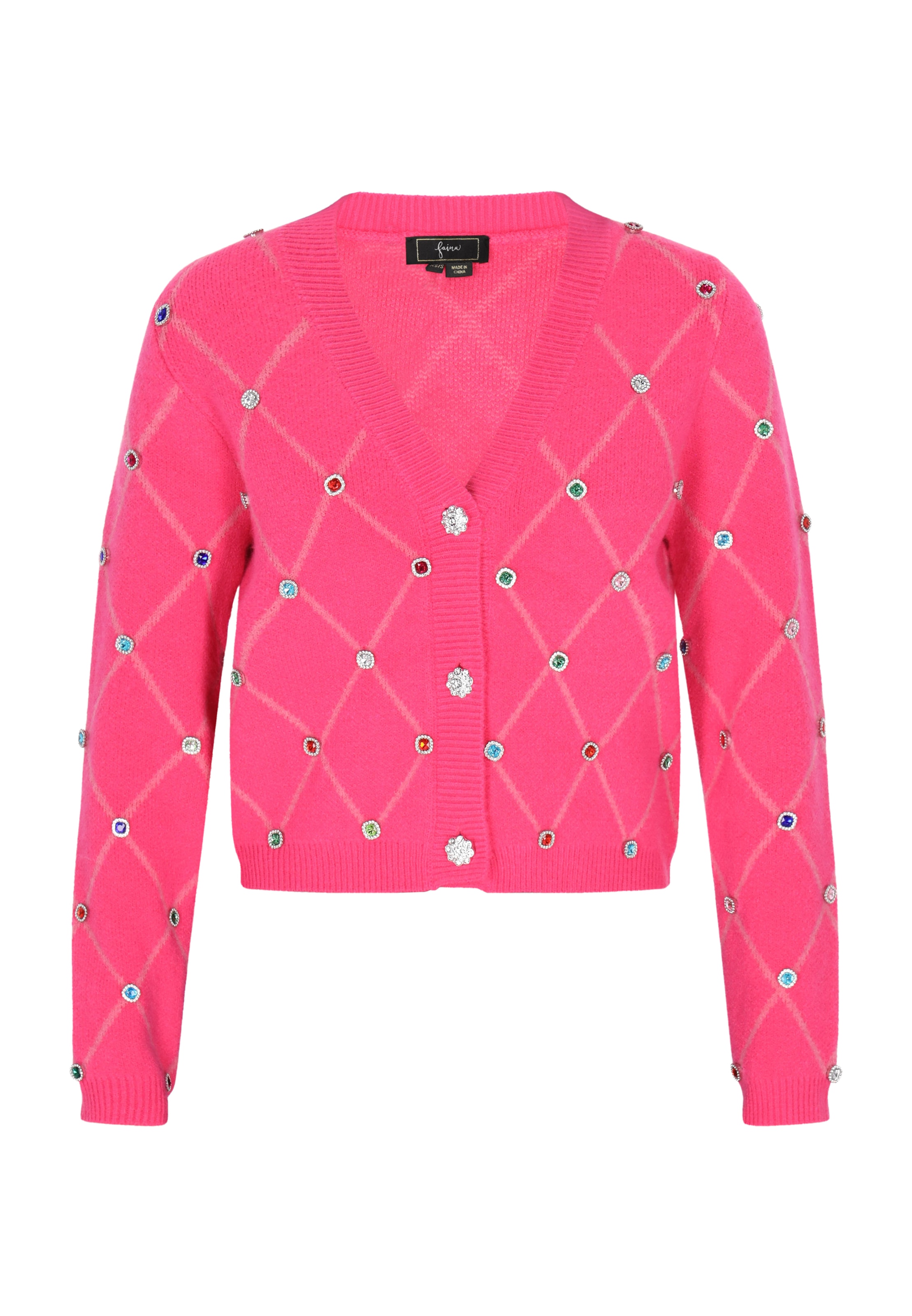 faina Kardigán - rózsaszín: elől