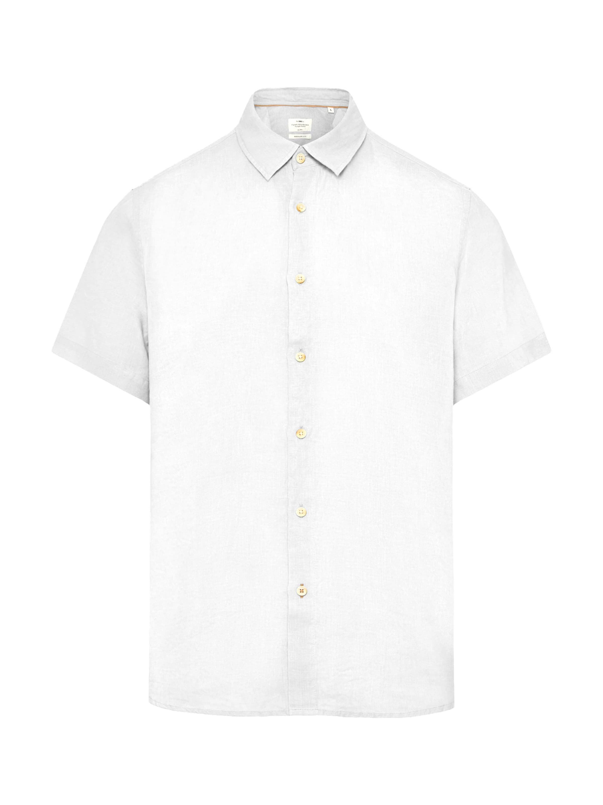 Coupe regular Chemise Funky Buddha en blanc : devant