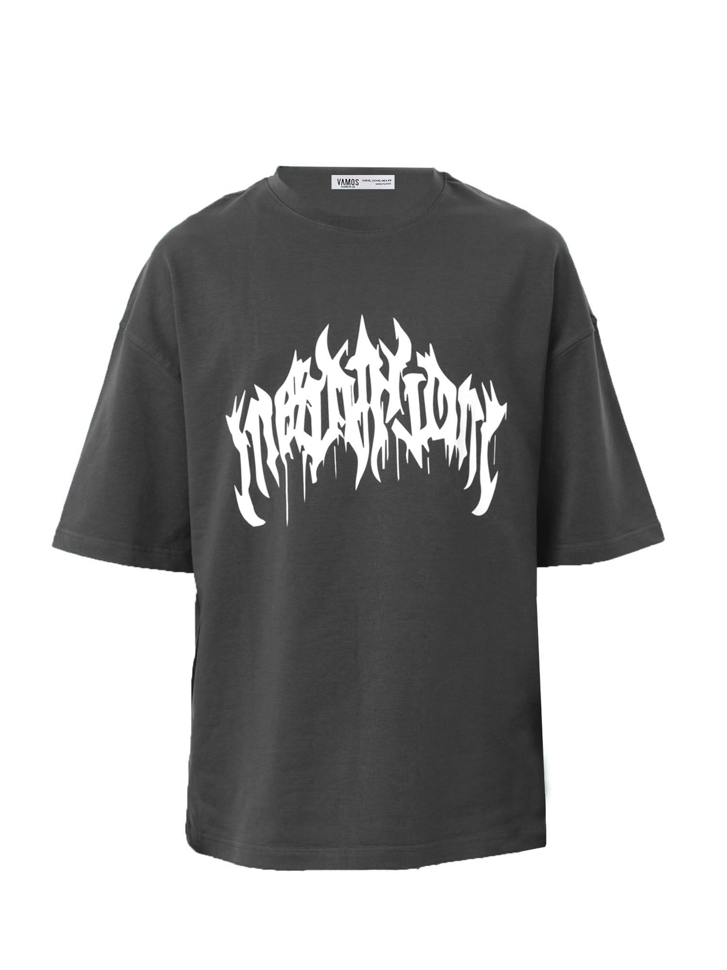 VAMOS CLO Tričko – šedá: přední strana