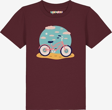 T-Shirt 'Fahrrad am Strand' watabout.kids en rouge : devant