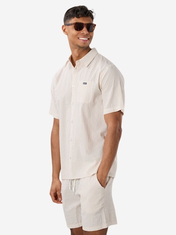 Coupe regular Chemise 'Seersucker' Seaside en beige