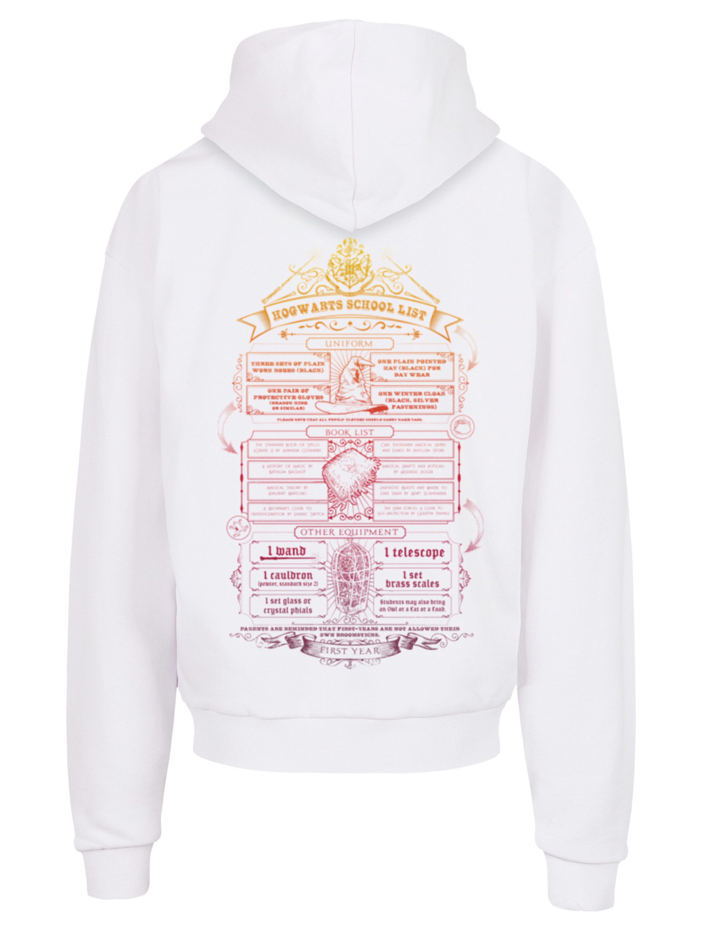 Sweat-shirt 'Harry Potter Hogwarts School' F4NT4STIC en blanc