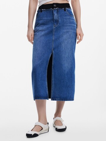 Desigual Rok 'Two-Tone' in Blauw: voorkant