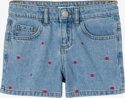 NAME IT Jeans 'Bella' in de kleur Blauw denim / Rood, Productweergave