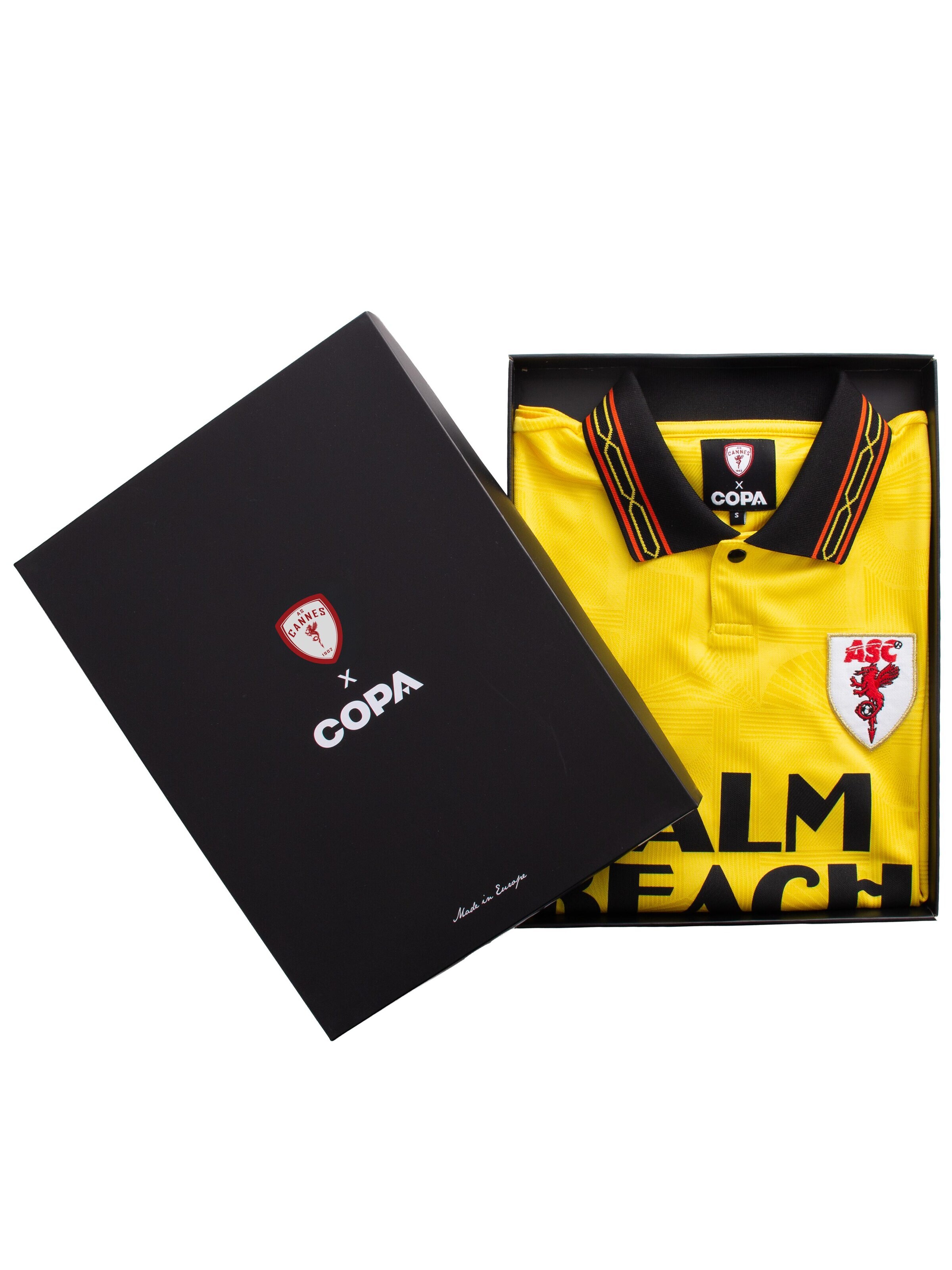 COPA FOOTBALL Jersey 'AS Cannes 1994 - 95 Uit Retro Voetbalshirt' in Yellow