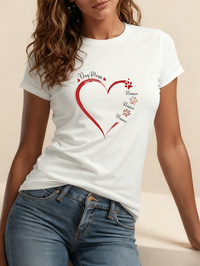 GORHEY T-shirt en blanc, Vue avec produit