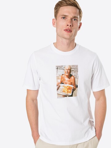 WOOD WOOD Shirt 'Sami Brett Lloyd Nonna' in Weiß: Vorderseite