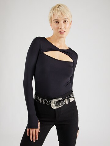 Gina Tricot Shirt 'Twist' in Zwart: voorkant