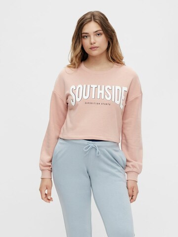 Pieces Maternity Sweatshirt in Pink: front