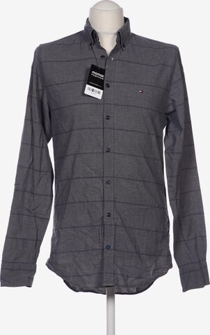 TOMMY HILFIGER Button Up Shirt in M in Grey: front
