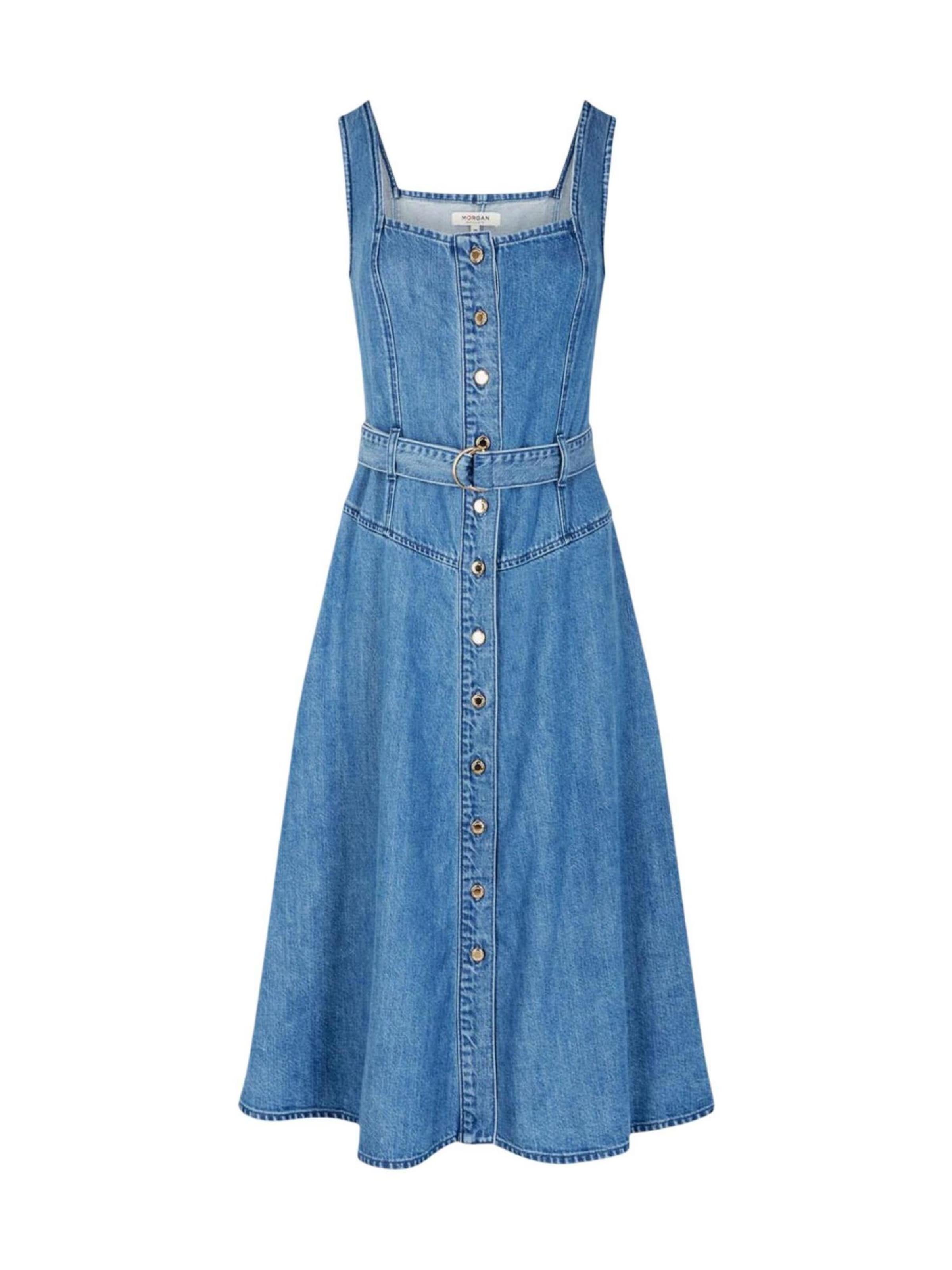 Morgan De Toi Jurk '261-RABLAI' in Blauw: voorkant