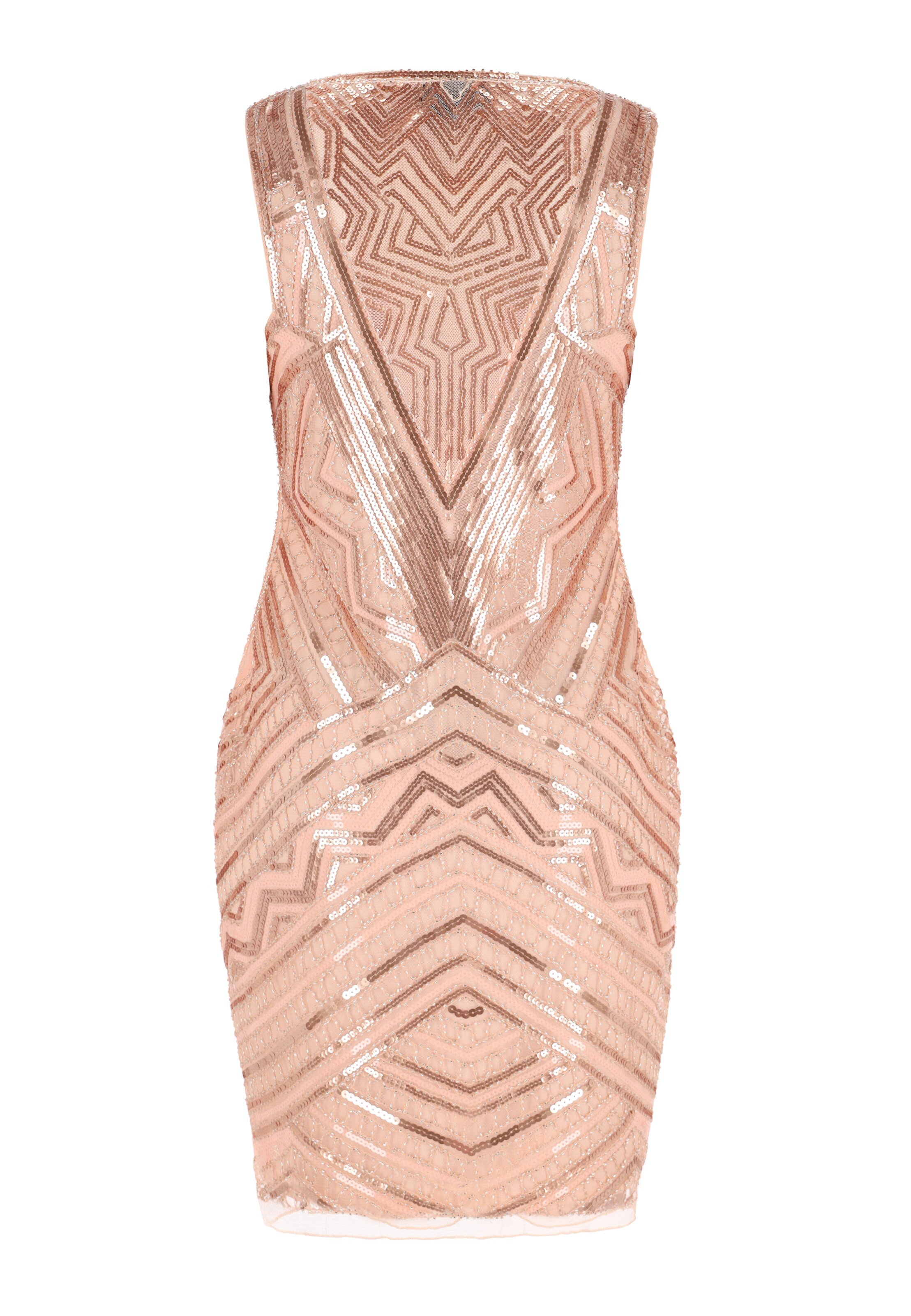 NAEMI Рокля за коктейл в бежово